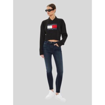 Th Dw0dw18528 Tjw Vnck Center Flag Sweater Ext Kadın Sweaters