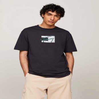 Th Dm0dm18528 Tjm Reg Street Sıg Flag Tee Ext Erkek Tshırt