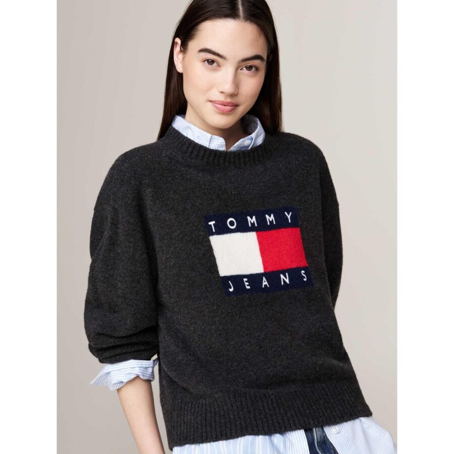 th-dw0dw18681-tjw-melange-flag-sweater-ext-kadin-kazak-107281.jpg Th Dw0dw18681 Tjw Melange Flag Sweater Ext Kadın Kazak - Görsel 20