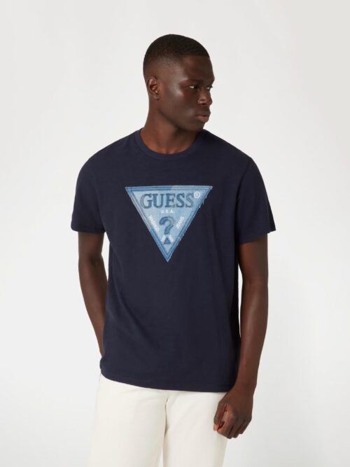 Guess M4bı29kch21 Ss Cn Trıangle Patch Erkek Tshırt