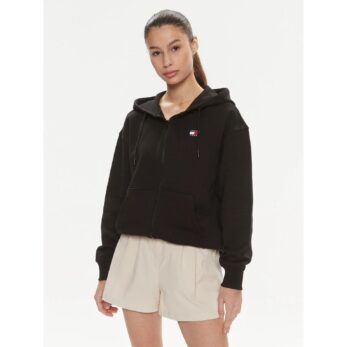 Th Dw0dw17955 Tjw Badge Zıp Thru Hoodıe Ext Kadın Sweatshırt