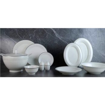 31000055087 Evaliza Serenıty 85 Parça Yemek Takımı Platin
