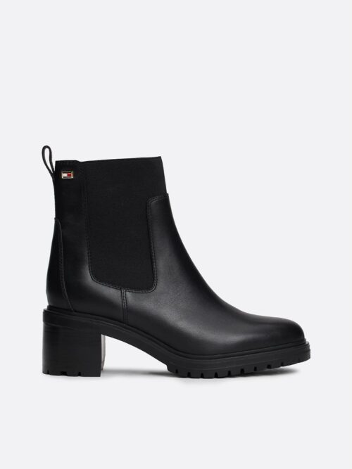 Th Fw0fw08163 Flag Mıd Heel Leather Chelsea Kadın Bot