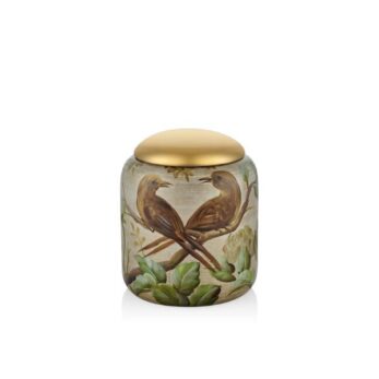 1hc-17384sp Bahar Desenlı Kapaklı Küçük Boy Vazo 21,5x25cm