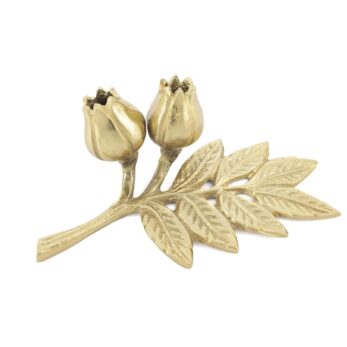 P255.344634 Lale Dekoratif Metal Çiçek 15x25cm Altın