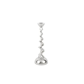 P289.375744 Twist Metal Mumluk 9x27cm Silver