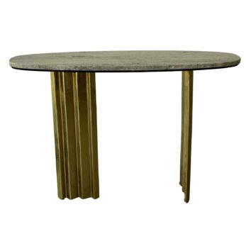 P337.381028 Mermer Metal Ayaklı Konsol 120x36x82cm Altın