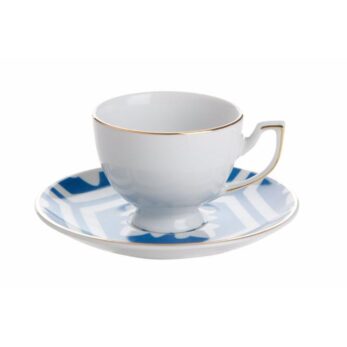 04a+p018902 Morocco Desen2 Tabaklı Çay Fincanı Mavi