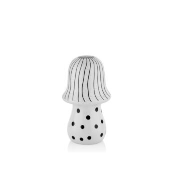 1jb-1982b Mushroom Altı Sıyah Beneklı Mantar Dekoratıf 12x12x21 Cm