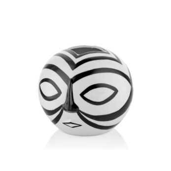 1jb-20171 Mask Sıyah Beyaz Dekoratıf Buyuk 20,6x20,6x18,5 Cm