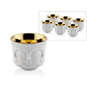 1jb-2037w Whıte Faces 6lı Surat Seti 6,5x6,5x5,8 Cm