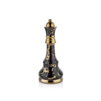 1jb-2070 Chess Vezir Taşı 13,5*13,5*33,5 Cm Siyah Gold