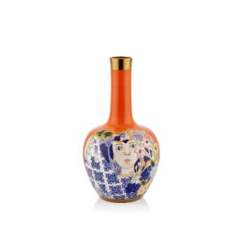 1jb-20d38 Mılla Turuncu Ince Agızlı Vazo Buyuk Boy 19.2x19.2x35.6 Cm