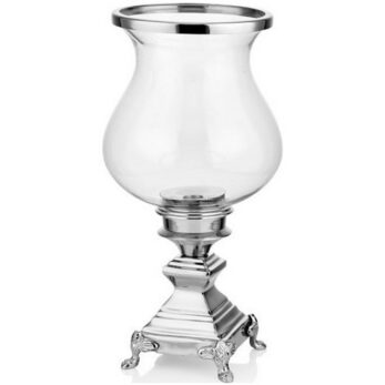 1prg-3980ls Elıse Ayrıntılı Büyük Boy Mumluk Beyaz Renk Gümüş