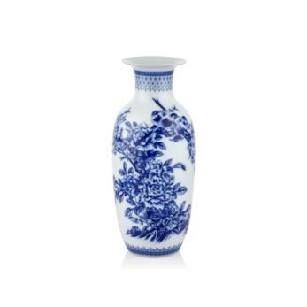 1qd-jdz-20224 Esena Bleu Blanc Vazo 37x15x15 Cm