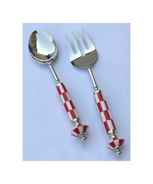 1qe-5015sk Mackıe 2li Salata Seti Beyaz Kırmızı