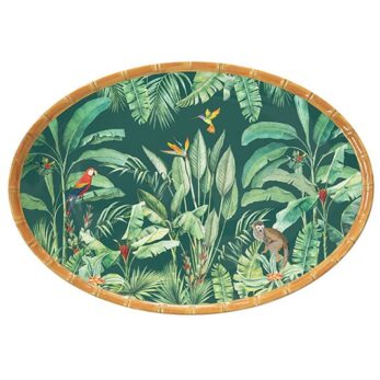 2456 Zanz Zanzibar Melamine Oval Servis Tabağı 50x35cm