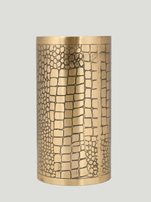 Ak.ıv0271 Vitale Metal Krokodil Büyük Mumluk 12x12x23cm
