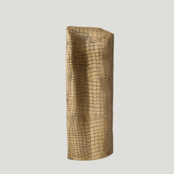Ak.ıv0360 Vitale Metal Krokodil Dikdörtgen Vazo 8x18x45cm