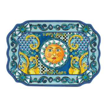 Bacı Mılano Sıcıly Tepsi 47x33 Cm Mavi