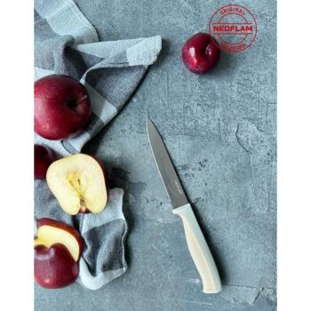 D-neofmk013 Fika Microban Çok Amaçlı Bıçak 13cm Bej - Görsel 3
