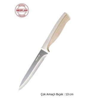 D-neofmk013 Fika Microban Çok Amaçlı Bıçak 13cm Bej - Görsel 4