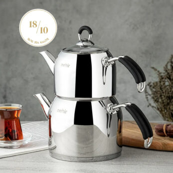 Maxı Modern Çelik Çaydanlık Takımı