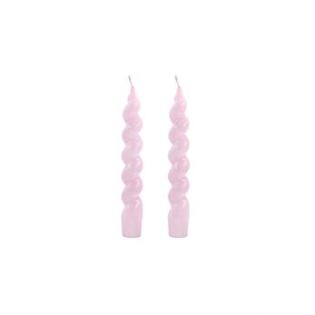 Mum0206 Candy 2li Şamdan Mumu 17cm Pembe