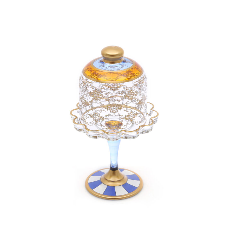 Or-0014-3 Dama Ayaklı Şekerlik Fırfırlı Mavi - Görsel 1