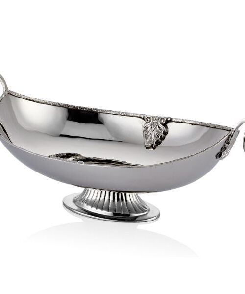 1mg-9328 Gondol Ayaklı Meyvelık 38x23x8 Cm Gümüş