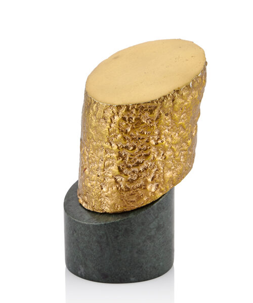 1mt-a06 Yesıl Mermer Metal Obje 6.35x6.35x10.16 Cm Gold