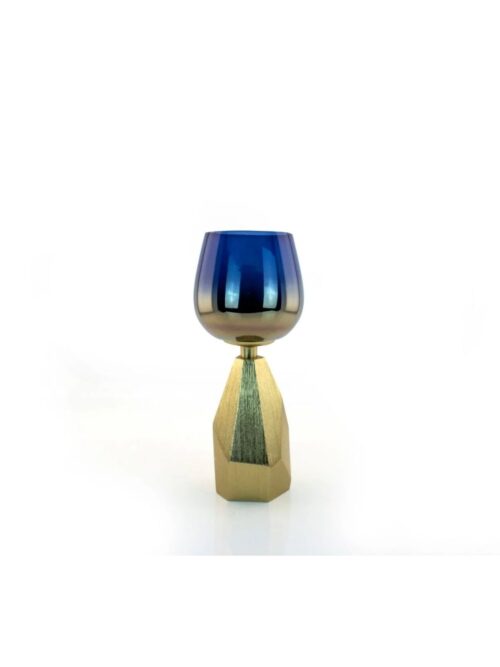 919179 Cavallı Şamdan H33*14 Cm - Gold