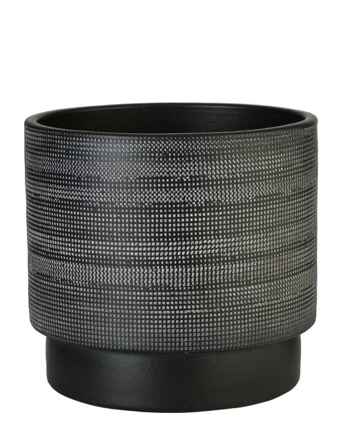 Ak.jh0038 Seramik Saksı Black Mate 24x22cm