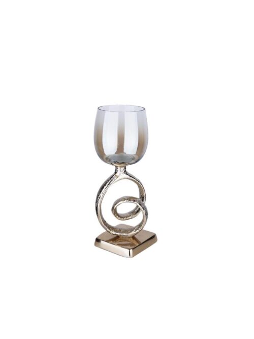 Eıc 015 Halkalı Mumluk 32cm Altın