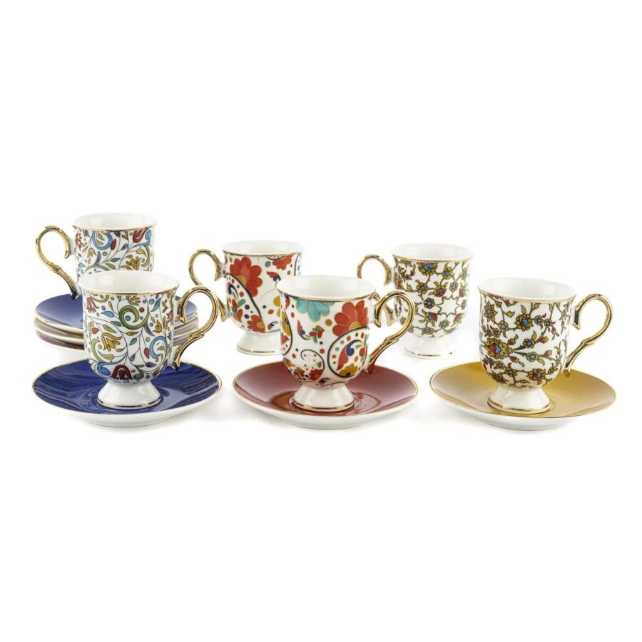 P366.383336 Ottoman 6lı Kahve Fincanı Seti 90cc - Görsel 2
