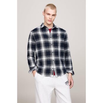 Th Dm0dm19651 Tjm Reg Check Flannel Shırt Ext Erkek Gömlek - Görsel 3