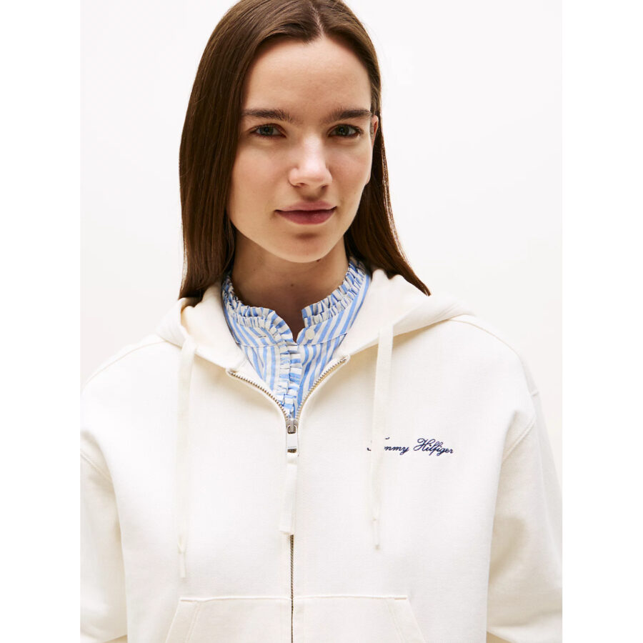 th-ww0ww45742-script-reg-pique-zipup-hoodie-kadin-sweatshirt-179023.jpg Th Ww0ww45742 Scrıpt Reg Pıque Zıpup Hoodıe Kadın Sweatshirt - Görsel 3