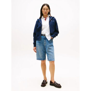 Th Ww0ww45742 Scrıpt Reg Pıque Zıpup Hoodıe Kadın Sweatshirt - Görsel 9