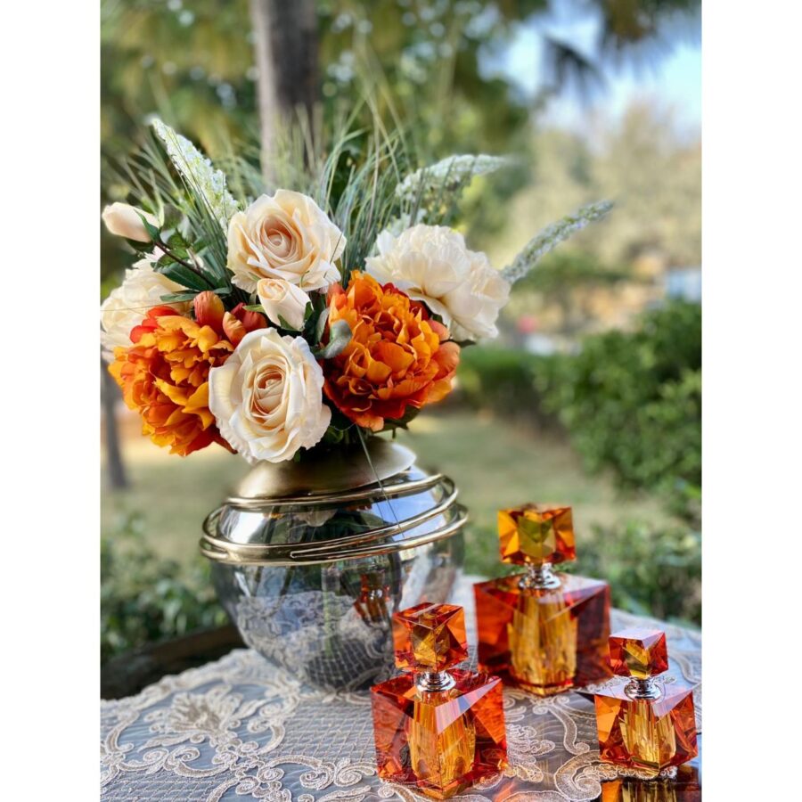 Wn1059 Tina Büyük Boy Dekor Şişe 16 Cm Turuncu - Görsel 4