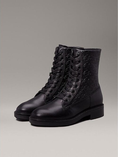 Ck Hw0hw02194 Flat Combat Boot Mono Mıx Kadın Bot