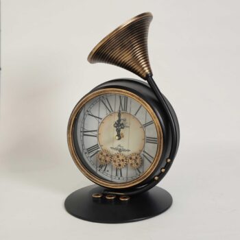 Ak.jı0039 Vitale Metal Korna Duvar Saati 23.5x23.5x39cm - Görsel 2