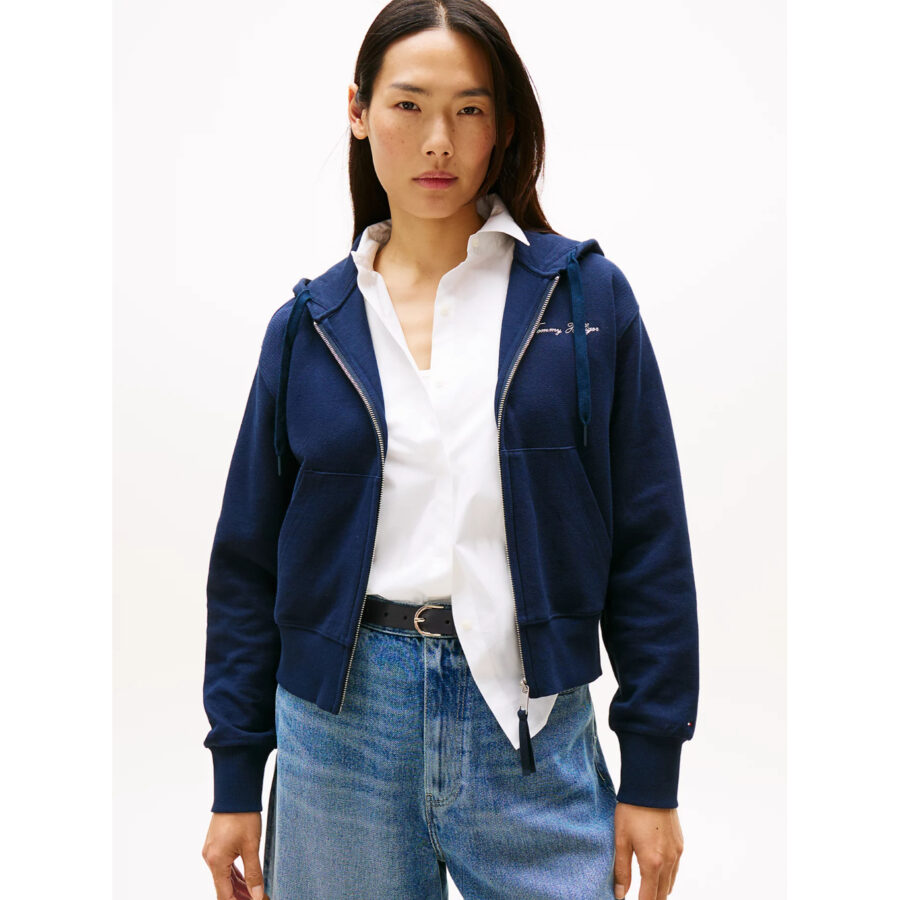 th-ww0ww45742-script-reg-pique-zipup-hoodie-kadin-sweatshirt-179027.jpg Th Ww0ww45742 Scrıpt Reg Pıque Zıpup Hoodıe Kadın Sweatshirt - Görsel 7