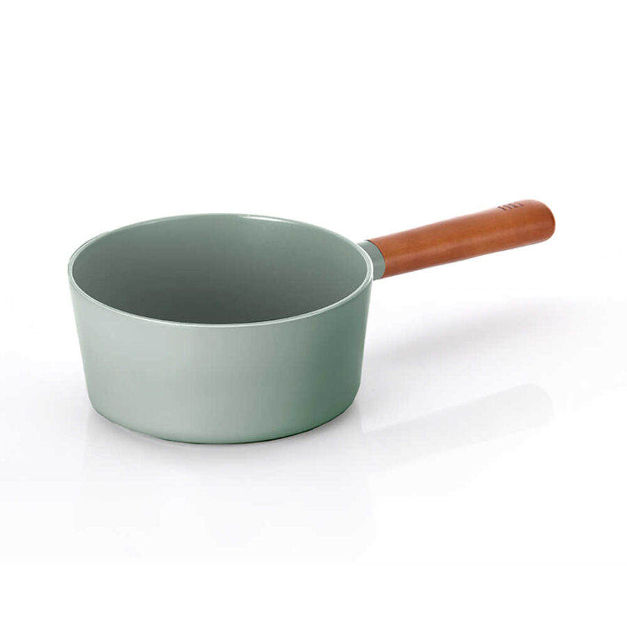 D-neog218 Fika Cam Kapaklı Alüminyum Döküm Sos Tenceresi 18cm Gri - Görsel 7