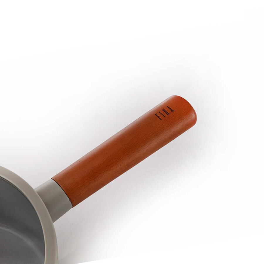 D-neog218 Fika Cam Kapaklı Alüminyum Döküm Sos Tenceresi 18cm Gri - Görsel 8