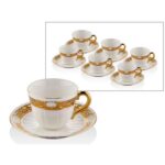 1bbl-c1815g Rubens 6 Parça Kahve Fincan Takımı Beyaz Altın - BEYAZ-ALTIN