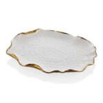 1bxs-a180wg Lotus Oval Kayık 42x31,5x4,5cm Beyaz Altın – BEYAZ-ALTIN