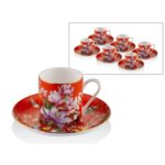 1lın-cc065 Botanıca 6 Parça Kahve Fincan Takımı Kırmızı – KIRMIZI