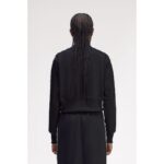 Fred Perry J4133 Cropped Taped Track Kadın Ceket – SİYAH - Görsel 3