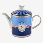 Pip Studio 51005091 Love Birds Mavi Madalyon Desenli Demlik 1,3lt - MAVİ