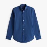 Th Mw0mw37550 Flex Poplın Solıd Rf Erkek Gömlek - LACİVERT